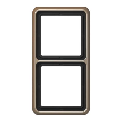Jung Marco 2 vías, CD 500, aluminio eloxiert, oro-bronce, montaje vertical y horizontal CD 582 GB