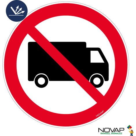 Panneau Interdit aux poids lourds - Rétroréfléchissant Classe 2 - Ø300mm - 4068176
