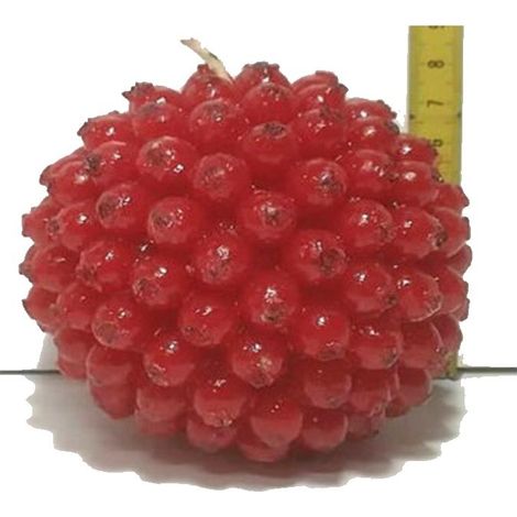 Candela rossa da centrotavola regali di natale addobbi per natalizi decorazioni casa 9cm (1/5)