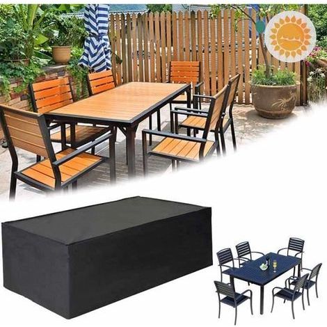 Waterproof Black Rectangular Garden Sofa Cover