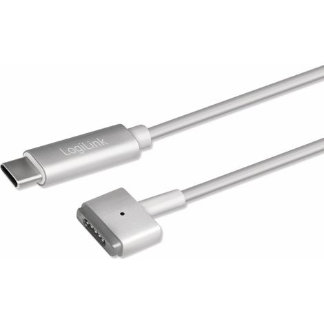 LOGILINK USB-C Ladekabel PA0226, 1,8 m, zu Apple Mag Safe 2, silber (1/3)