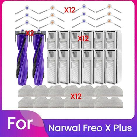 Kit 38 pièces accessoires robot aspirateur Freo X Plus, pièces détachées compatibles, pack entretien complet, remplacement consommables, jeu de rechange multifonction (1/5)