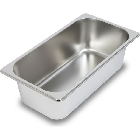 Bac Gastronorm GN 1/3 inox profondeur 100mm, -40° à +300°C, bain-marie, pro – VERTES