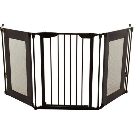 Barriera di sicurezza - DREAMBABY - DENVER - 3 pannelli - 85,5-200 x 74 cm - Bidirezionale - Nero (1/5)