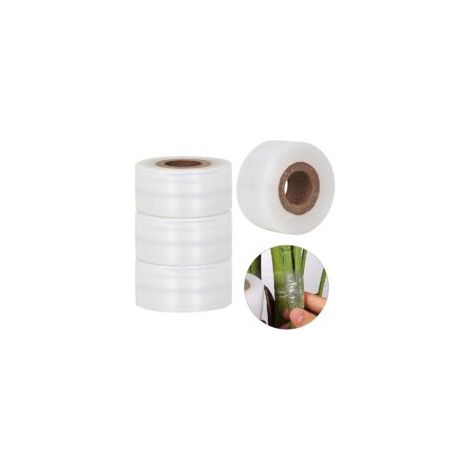 4 pezzi 100mx3cm Nastro per innesto piante, nastro barriera trasparente estensibile, nastri autoadesivi per innesto da vivaio, nastro di riparazione biodegradabile per alberi da frutto da giardino - C