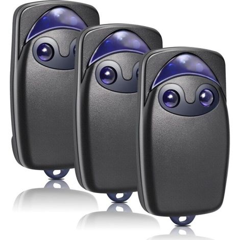Télécommande de porte 3 pièces, télécommande de porte de garage 433,92 MHz compatible avec Flo2r-s, FLOXIR FLOXIR FLOX2R OXYGÈNE OX2, 2 canaux (1/5)