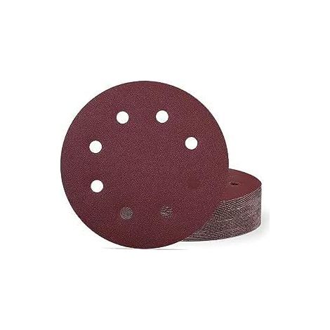 30 Stück 180 mm Schleifscheiben, Körnung 40/60/80/120/180/240, 180 mm Schleifpapier, 8 Löcher für Wand- und Deckenschleifer (1/5)