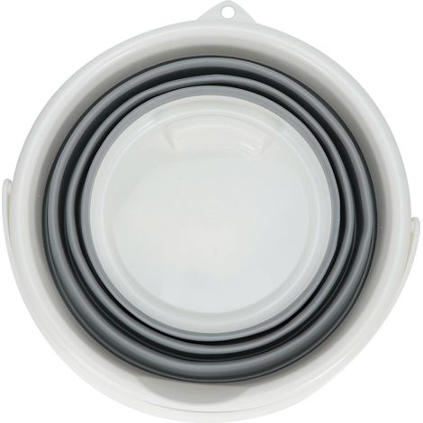 Seau pliable portable de 10 L pour laver la voiture, pêcher et voyager. (1/5)