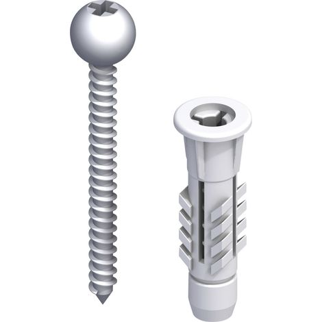 alfer Dübel-System 4 x 35 mm Stahl verzinkt silber - 5 Stk. Dübel-System