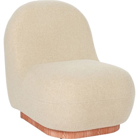 Sofa Poltrona da salotto 1 Posto Mobili Rebecca Azahara 68,5x59,5x75,5 PU Legno MDF Tortora Moderno
