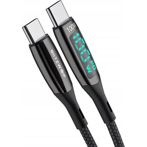 Blitzwolf USB Typ C - USB Typ C Kabel 1,8 m Schwarz 1 Stück. (1/5)