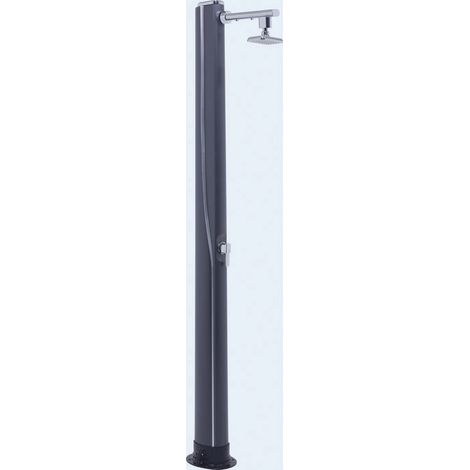 Ubbink – Douche solaire pour piscine – Tube ABS noir – H 214 cm – Capacité 25 l – Branchement sur tuyau d'arrosage – Mitigeur eau chaude/froide