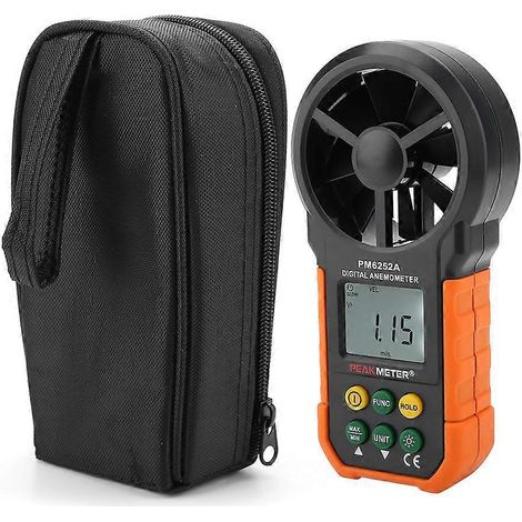 PEAKMETER PM6252A Digitales Windgeschwindigkeitsmessgerät Luftvolumenmessgerät Anemometer