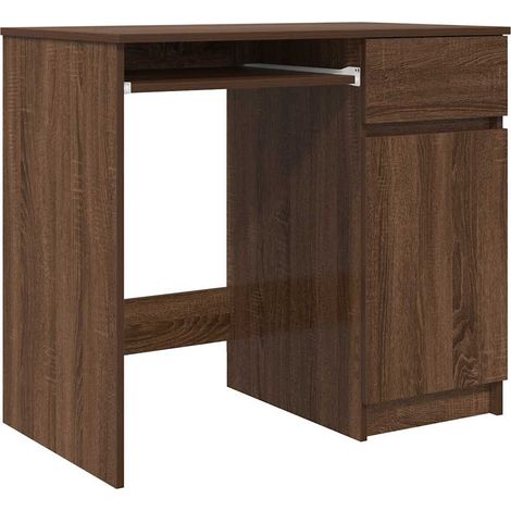 Maison Exclusive - Schreibtisch Braun Eichen-Optik 86x49x76 cm Ho