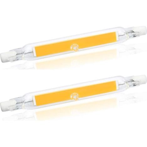 5W R7s 78MM Ampoule LED de J78 COB filament, 500 lumens 360 degrés, ampoule halogène 30W 48W 50W équivalent, parfait pour maison, cuisine, pièce, balcon, bureau etc(2pcs, Lumière du jour 4000K) [Class (1/4)