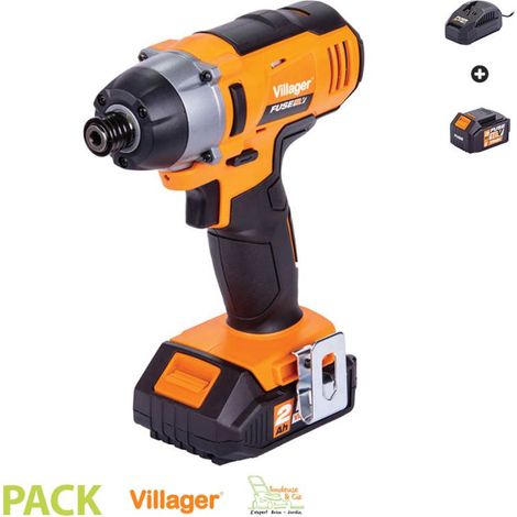Visseuse à choc électrique sans fil 18V 180Nm avec batterie et chargeur Fuse VLN 3420 Villager