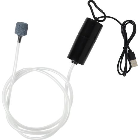 1 Pompe à oxygène, Silencieuse 1W, Compacte 100g, Pour aquarium et transport de poissons