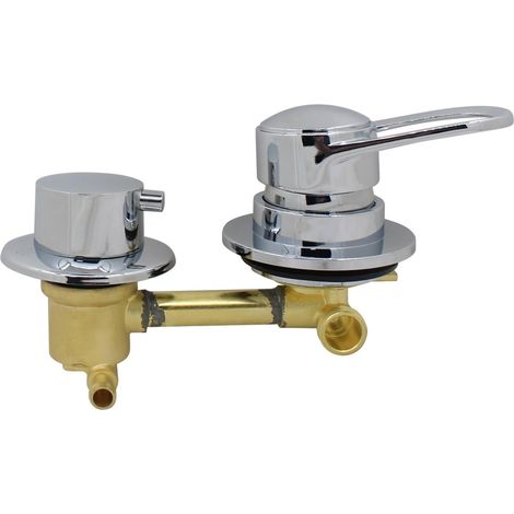 Mitigeur de douche encastré pour salle de bain avec inverseur 2 3 4 5 voies laiton encastrable cabine douche mural monocommande baignoire système corps encastrée pour robinetterie (2 voies 10cm) (1/5)