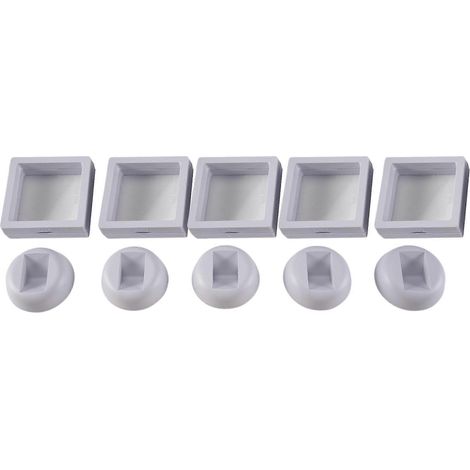 Vitrine pour pièces de monnaie - Ensemble de 30 pièces avec support d'affichage suspendu en 3D, compatible avec les médailles, les bijoux, etc., blanc, 2,75 x 2,75 x 0,75 pouces. (1/5)