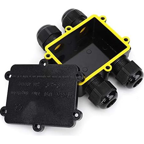 Waterproof Junction Box - IP68 PC Electrical Junction Box M686 Outdoor Cable 4 Way Type H Electrical Junction Box for 0.5-2.5mm² Wire Diameter (2.8x2.2x1.1in)