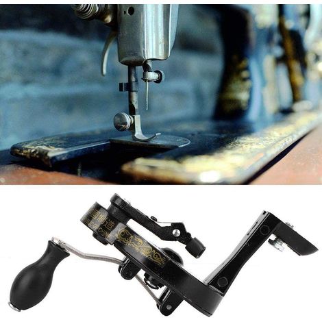 Manivelle métallique pour machine à coudre Singer à pédale, pièce de rechange robuste en acier, poignée de commande pour usage domestique, compatible avec modèles anciens. (1/5)