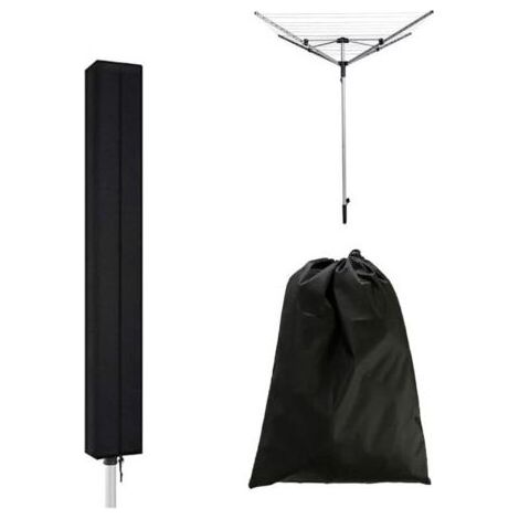 Pair Lntyq Housse de parapluie pour sèche-linge, housse pour étendoir à vêtements, housse pour étendoir pour parapluie extérieur, housse de protection imperméable pour sèche-parapluie(160x15x15 cm) (1/5)