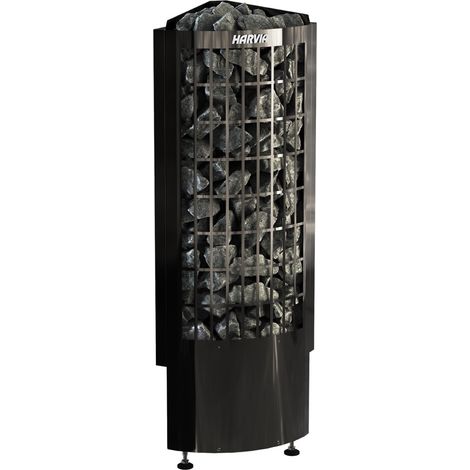Harvia Cilindro Corner Black Steel PCC70E Saunaofen 6,8 kW finnischer Saunaofen