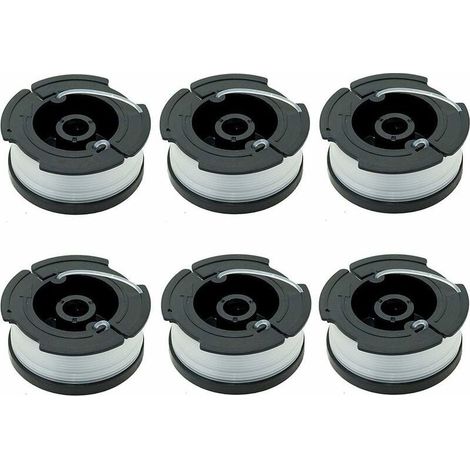 Lot de 6 Bobines A6481 A6485 pour Tondeuses Black & Decker - longueur de fil 10 m - Pré-enroulées pour performance Optimale (1/5)