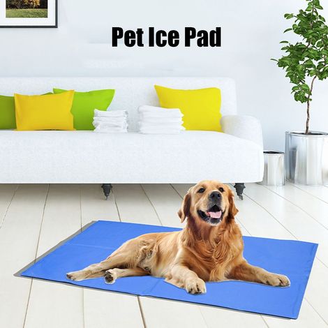 Tapis rafraîchissant pour animaux de compagnie, chien ou chat, coussin de couchage en soie glacée rafraîchissante (1/5)