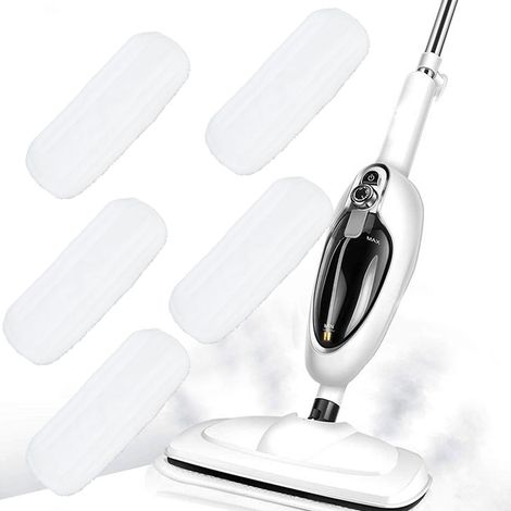 Set de 5 lavettes microfibres remplaçantes pour manche EM-516 : absorbantes et adaptées bois, carrelage (1/5)