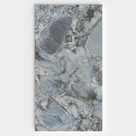 VAROBATH - Receveur de douche 3D 100x140 - Modèle PORTUS effet marbre (1/5)
