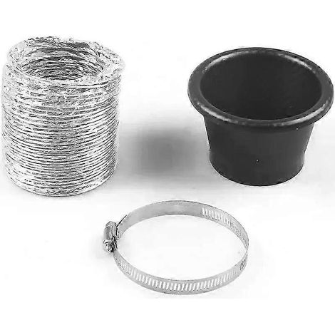 Nouveau kit d'admission d'air universel pour pare-chocs avant de voiture (1 pièce), tuyau d'admission d'air turbo, kit d'entrée d'air de turbine ABS, entonnoir d'air (rond) (1/5)