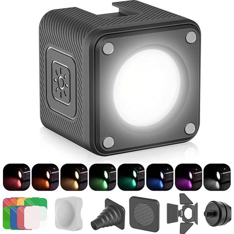 Lampe Étanche, LED Vidéo IP68 sous-Marine pour Caméra Vlog Action Cam et Sport - Chargement Magnétique (1/5)
