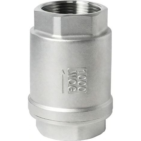 1 clapet anti - retour, 1/2 "BSP femelle acier inoxydable 304 en ligne clapet à ressort, anti - retour