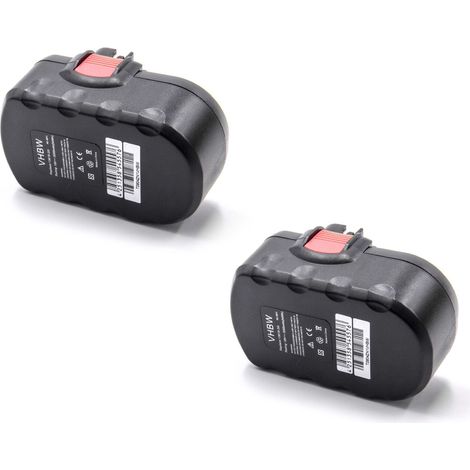 vhbw 2x batteria compatibile con Bosch GSR 18 V, GST 18 V, GSR 18 VE-2, PSR 18 VE-2, PSB 18 VE 2 utensile elettrico (3000 mAh, NiMH, 18 V) (1/2)
