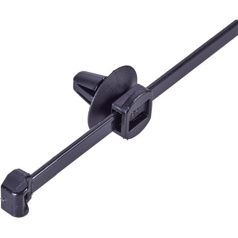 HellermannTyton 150-37791 T50ROS-SFT6,5 16-3 Serre-câble 200 mm 4.60 mm noir avec pied ancre et jupe (1/3)