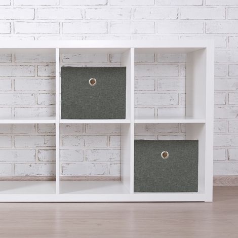 Lot de 2 boites de rangement - organisateurs en tissu multicolore (1/5)
