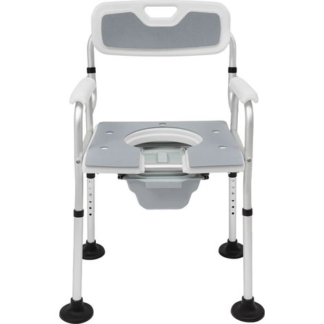 Silla de ducha, altura del asiento ajustable de 40 a 50 cm, capacidad de carga de 150 kg, tamaño del asiento grande de 42 x 37 cm, longitud del reposabrazos de 23 cm, peso bruto de 4,5 kg. (1/5)