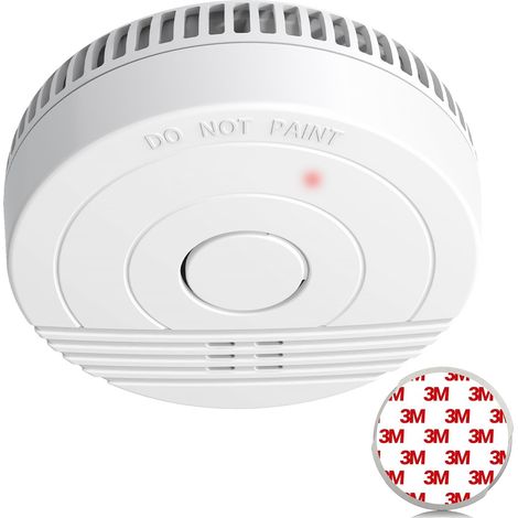 GS536GC Détecteur de fumée à batterie avec support magnétique, détecteur d'incendie avec capteur photoélectrique, volume d'alarme 85 dB, 1 pièce (1/5)