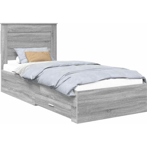Maison Exclusive - Bettgestell mit Schubladen mit Kopfteil Holzwe