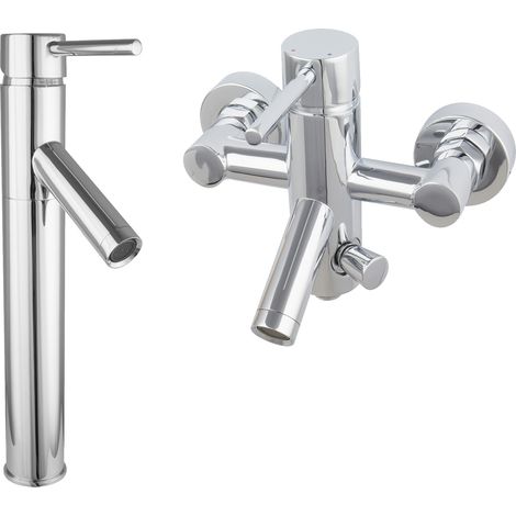 Robinet PaulGurkes pour lavabo sur plan, rond, montage mural, baignoire (1/5)
