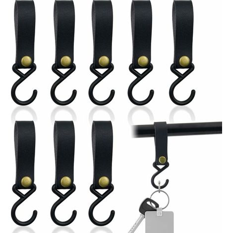 Bungee Cords with Hooks, 200cm Long Black, Adjustable Rubber Bungee Straps with Hooks for Luggage, Roof Racks, Tarp, Mobile Cargo, Camps, Tarps, 4 Pieces (1/5)