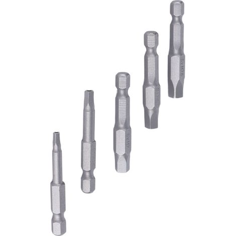 Ensemble de 5 embouts de tournevis pentagonaux magnétiques, clé magnétique et forets. Embouts de tournevis résistants, compatibles avec les tournevis et les perceuses électriques. (1/5)