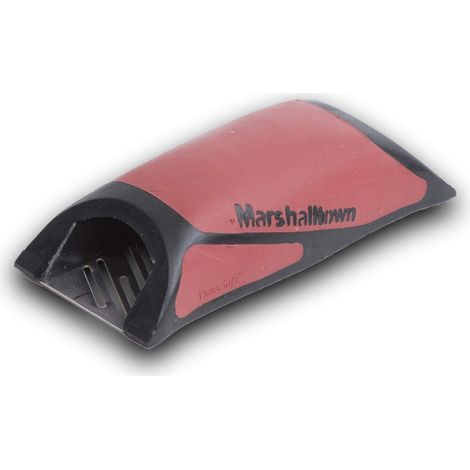 MARSHALLTOWN 14390 Senza Guide, raspa con Manico DuraSoft, in Acciaio Inossidabile, Lunghezza 140 mm, utensile per cartongesso, Rosso (1/3)