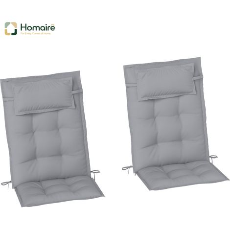 HOMAIRE 2e Set de couvertures anti-éclaboussures pour transat en gris clair, 50x116x5 cm, pour jardin et plage (1/5)
