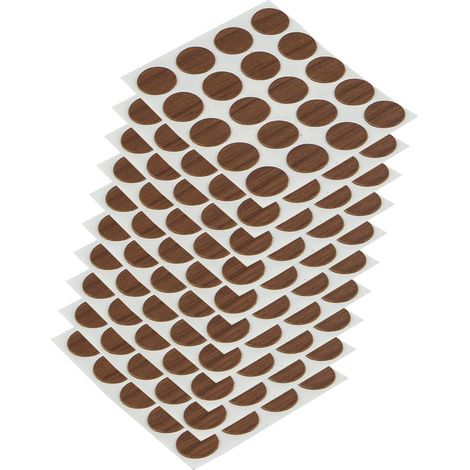 Emuca - Tappo coprivite adesivo, Ø13mm, Noce, Confezione di 200 pezzi (1/5)