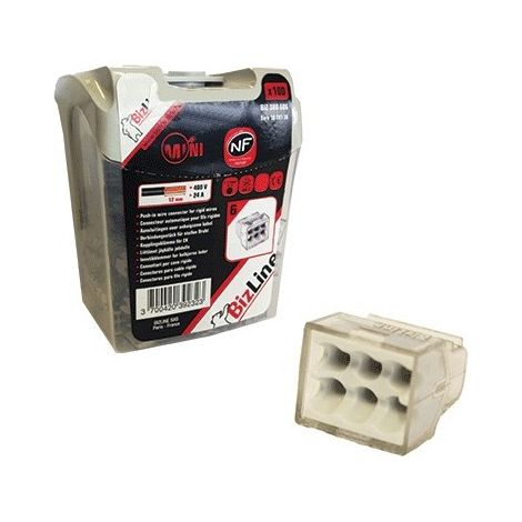 bornes de connexion automatique 6 entrées christal mini gris (1/2)