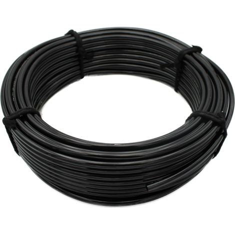 1 Rouleau Tuyau pneumatique, 50m, Polyuréthane, 6x4mm, Noir, Usage industriel (1/5)
