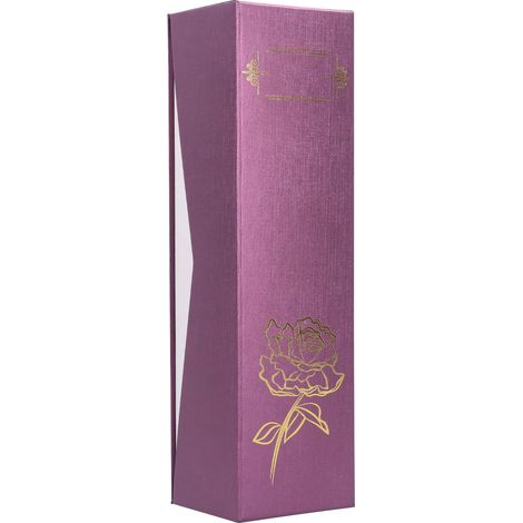 Rosa viola autentica conservata, immersa in oro 24 carati, con supporto, ideale per San Valentino e matrimoni. (1/5)