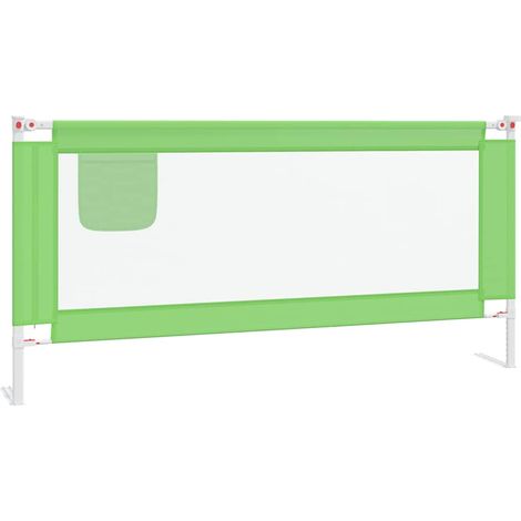 Kleinkind-Bettschutzgitter Grün 190x25 cm Stoff vidaXL
